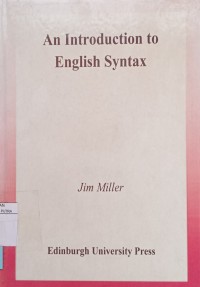 Image of An introduction to english syntax
