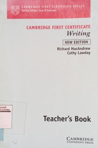 Cambridge first certificate writing new edition