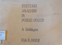 System analysis in public policy : a critique