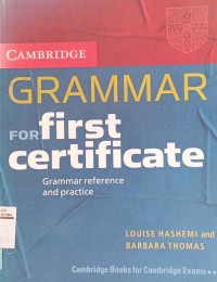 Grammar for first certificate