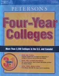 Four-year colleges : moere than 2200 colleges in the US and canada (seri petersons)