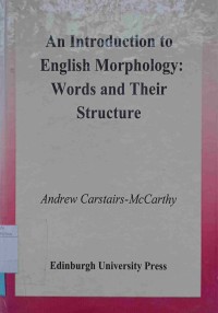 An Introduction to English Morphology Words and Their Structure