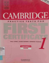 Cambridge practise tests for first certificate 1