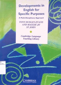 Developments In English For Specific Purposes : A Multi-Disciplinary Approach