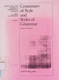 Grammars of style and styles of grammar