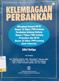 Kelembagaan Perbankan Ed.3