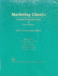 Marketing Classics : A Selection Of Influential Articles Ed.8