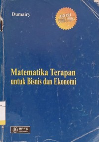 Matematika Terapan Untuk Bisnis dan Ekonomi