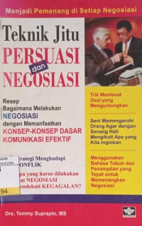 Teknik Jitu Persuasi dan Negosisasi