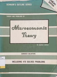 Theory and Problems of Microeconomic Theory