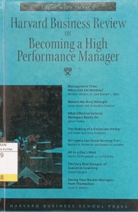 Harvard Business Review on Becoming a High Performance Manager