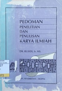 Pedoman Penelitian dan Penulisan Karya Ilmiah