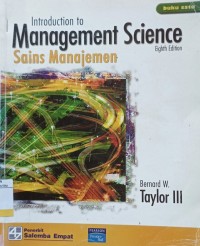 Introduction to Management Science : Sains Manajemen Ed.8 Buku.1