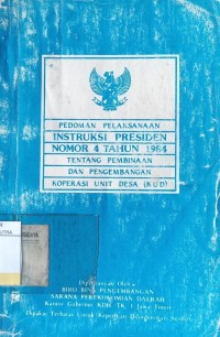 Pedoman Pelaksanaan Instruksi Presiden Nomor 4 Tahun 1984