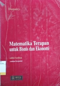 Matematika Terapan Untuk Bisnis dan Ekonomi