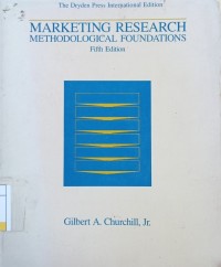 Marketing Research Methodological Foundations Ed.5