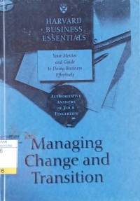 Managing Change and Transition